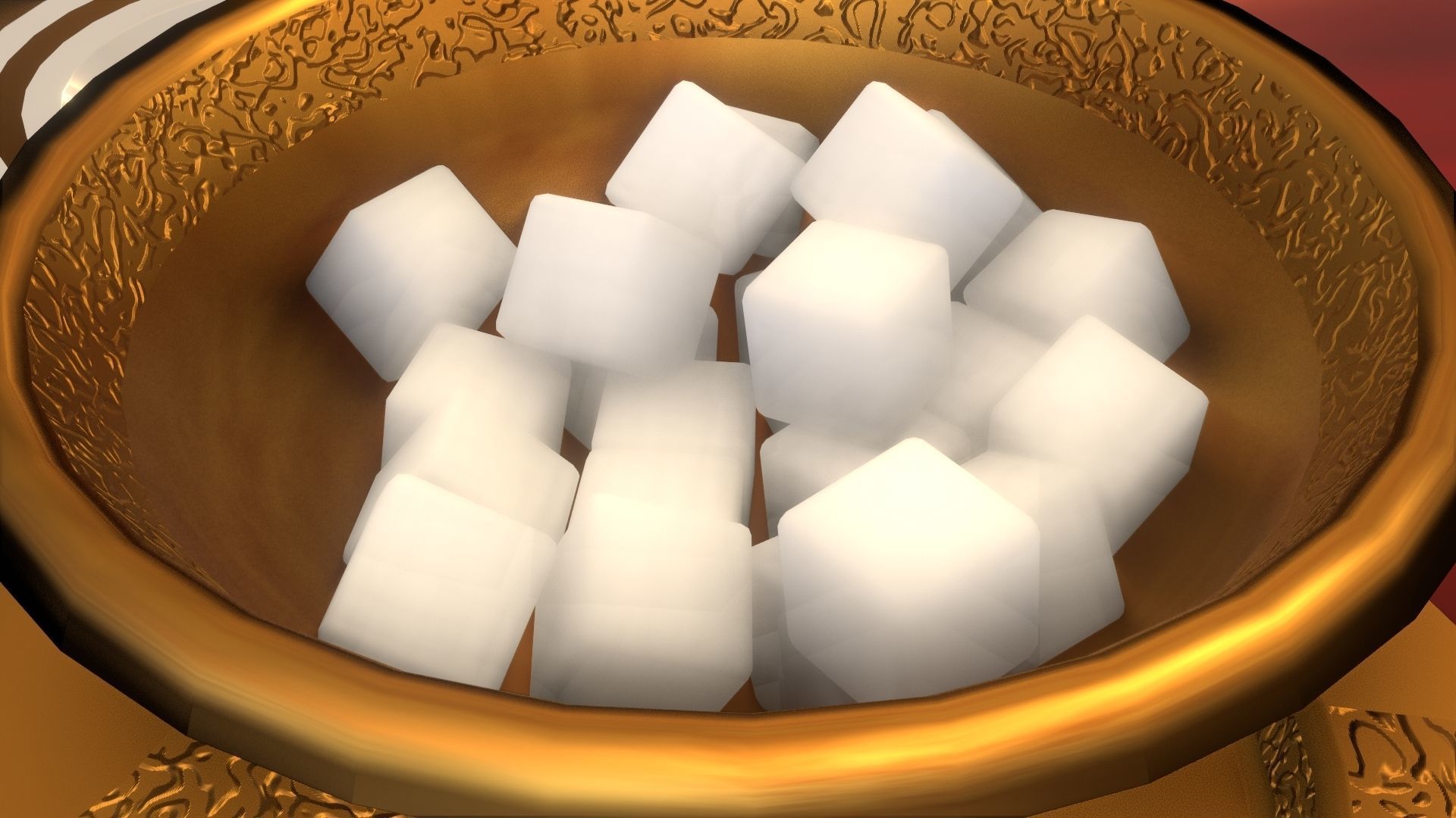 16 Piece Persian Tea Set 3D model_3