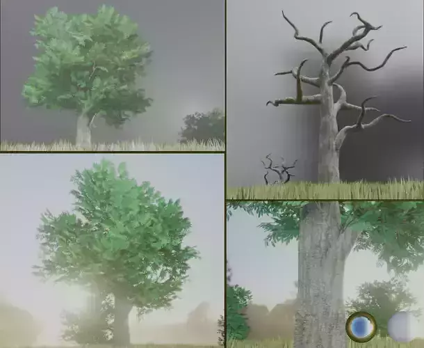 Black Locust Tree Robinia - 15m Low-poly 3D model
