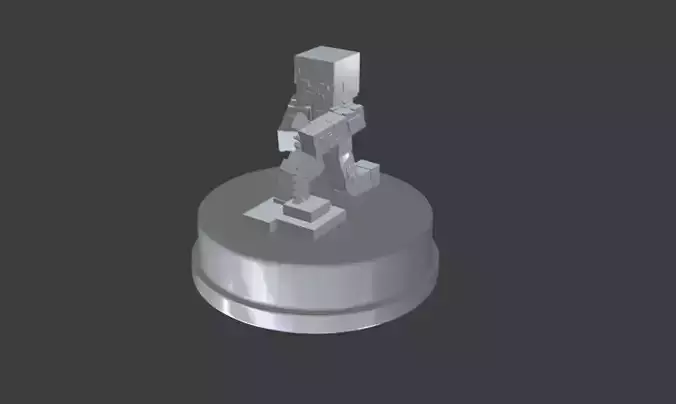 statue minecraft 3D model