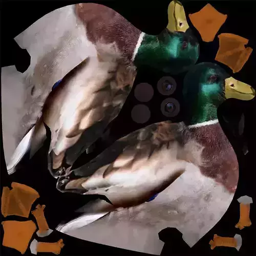 minecraft two mallard ducks 3D model