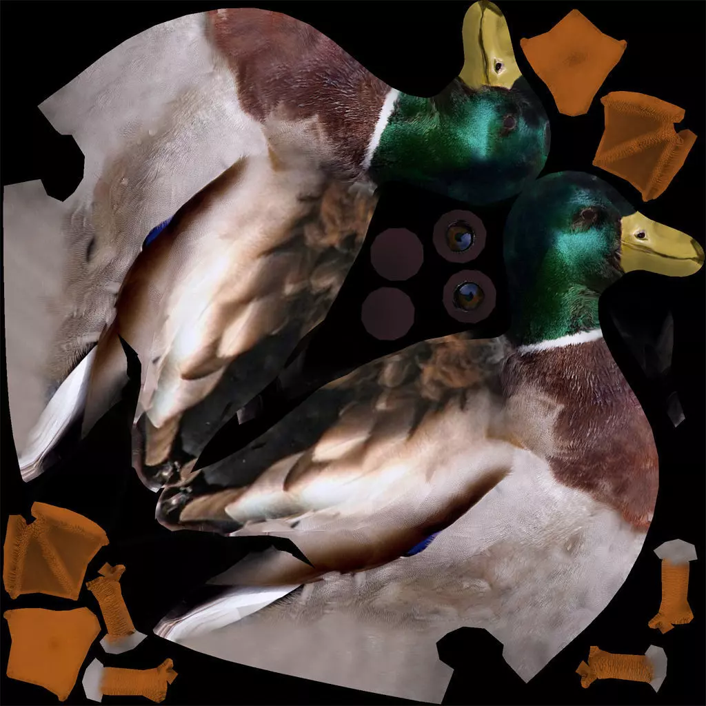 minecraft two mallard ducks 3D model