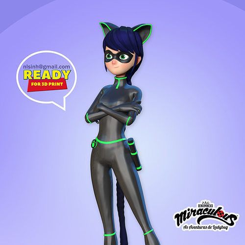 Lady Noir 3D print model