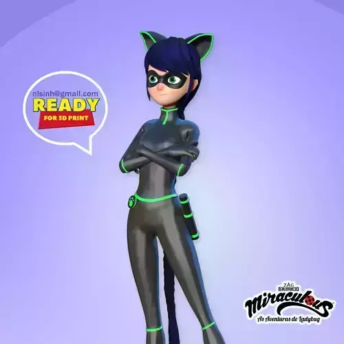 Lady Noir 3D print model