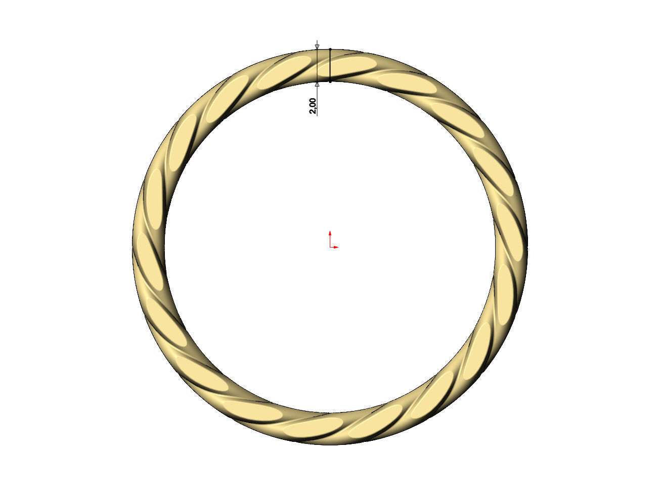 Wide double row faceted wire band Us sizes 6to11 3D print model_5