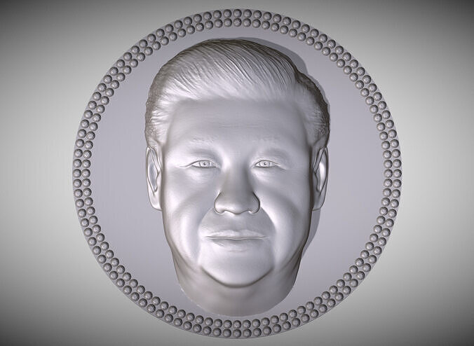 Xi Jinping medallion pendant 3D printing ready stl obj Free 3D print model