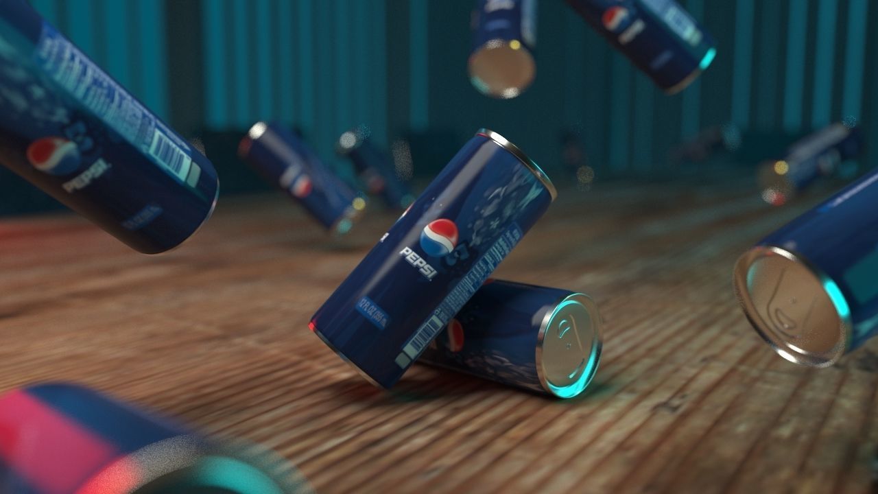 Pepsi Can With Environment 3D model_3