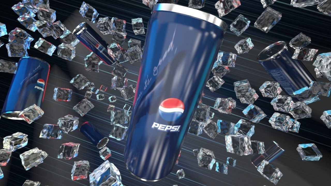 Pepsi Can With Environment 3D model_4