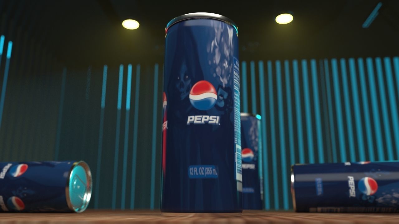 Pepsi Can With Environment 3D model_1