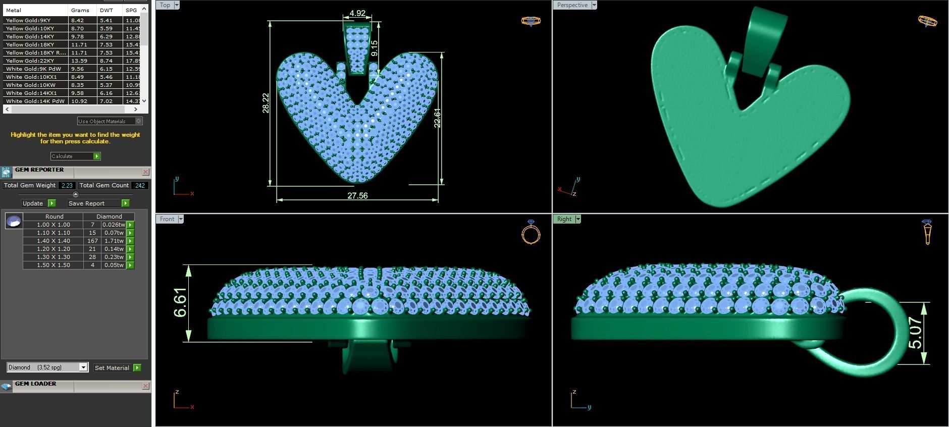 Bubble A to Z Initial Pendant 3D Model Collection_45