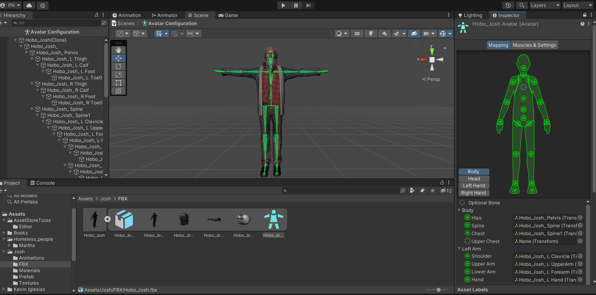 Homeless Person Josh Low-poly 3D model_19