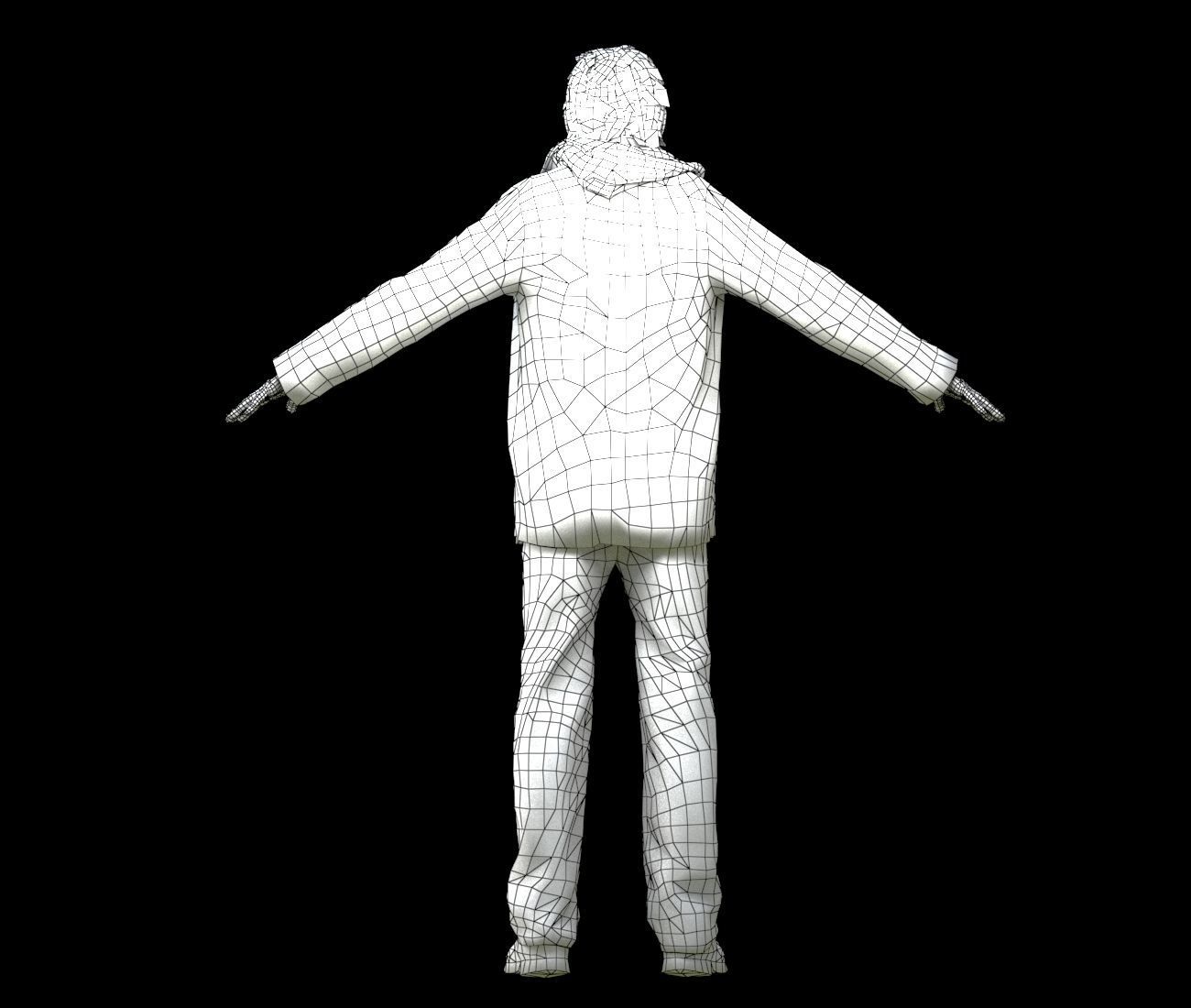 Homeless Person Josh Low-poly 3D model_16
