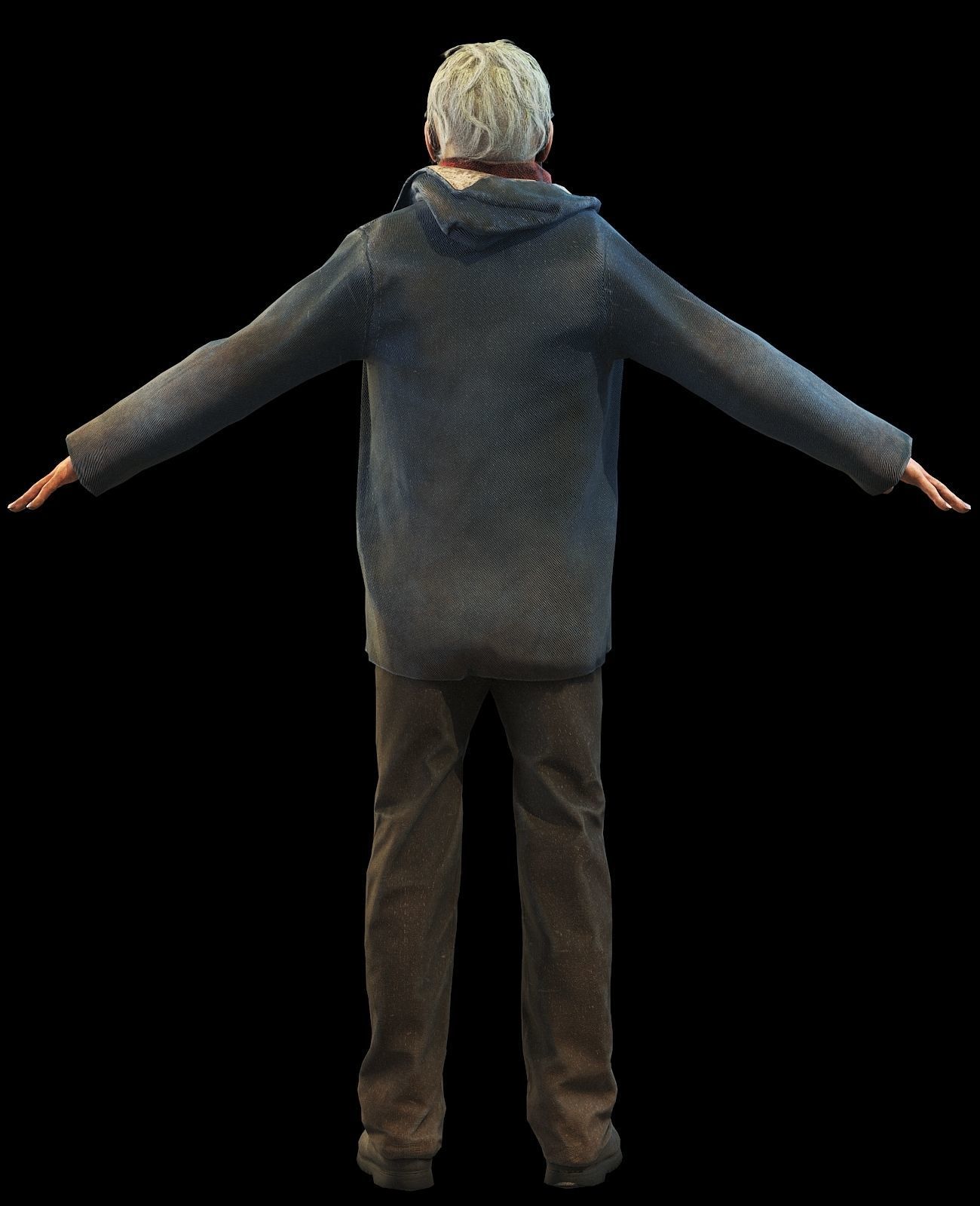 Homeless Person Josh Low-poly 3D model_6