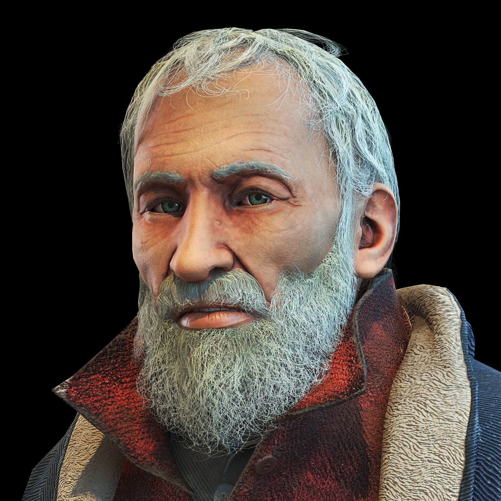 Homeless Person Josh Low-poly 3D model_10