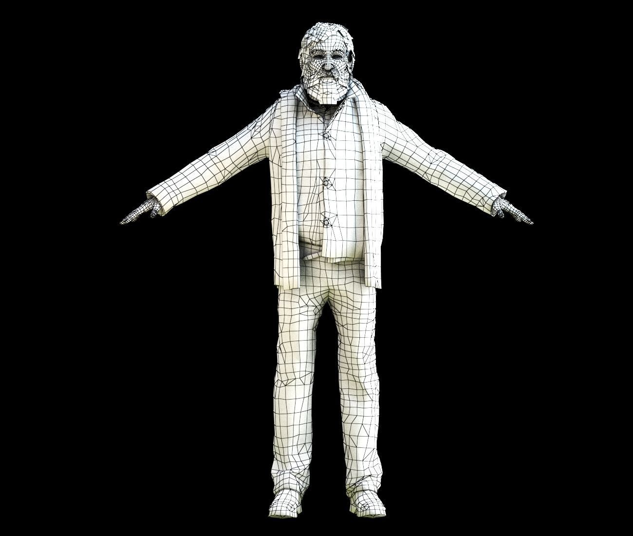 Homeless Person Josh Low-poly 3D model_15