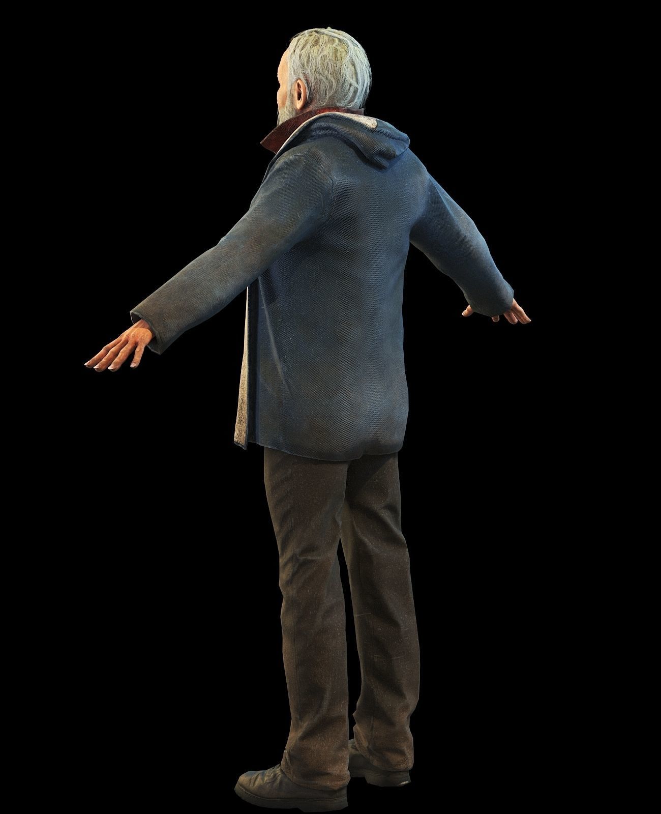 Homeless Person Josh Low-poly 3D model_8