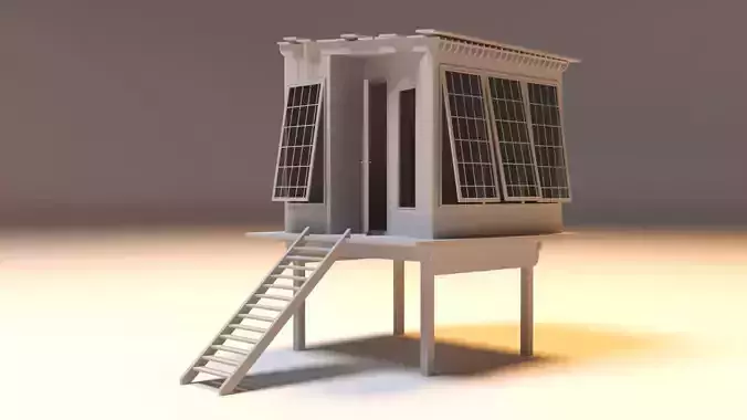 Cottage solar powered house