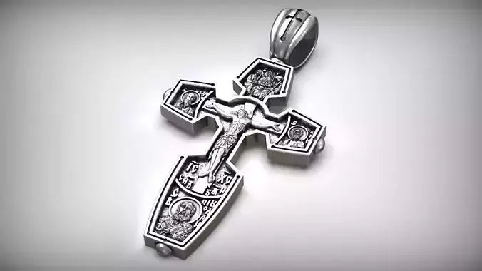 Saint Nicholas Orthodox Cross 3D print model