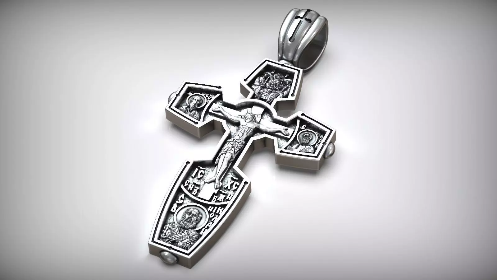 Saint Nicholas Orthodox Cross Free 3D print model