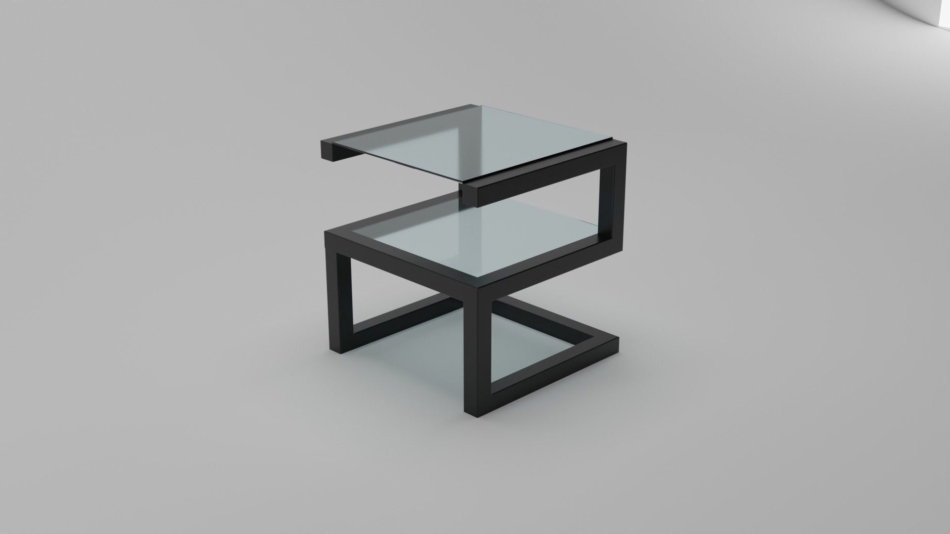 Mini Glass Table 3D model_1