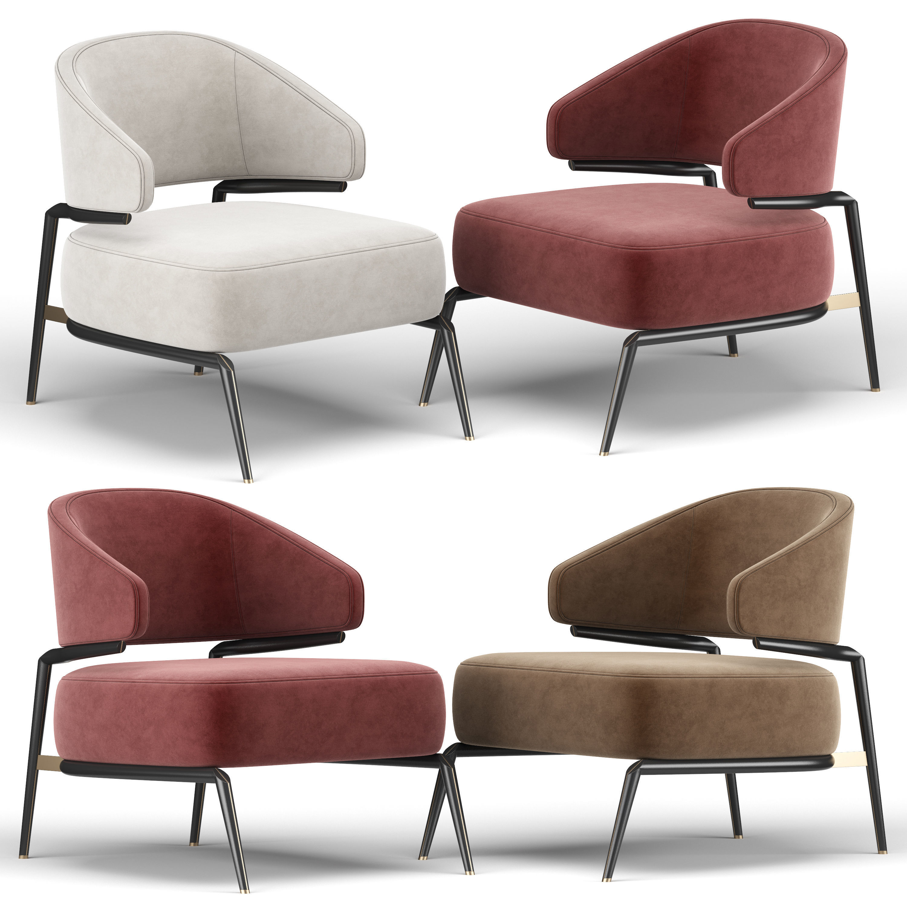 Haines Armchair 3D model_1