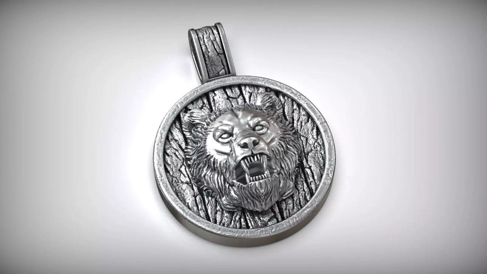 Baribal Black Bear Amulet Pendant 3D print model_0