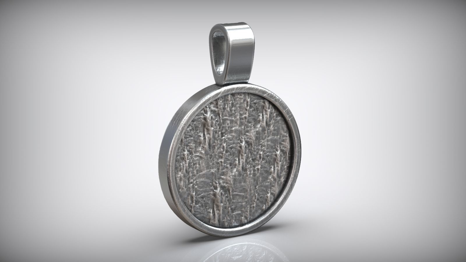 American Gray Wolf Amulet Pendant  3D print model_3