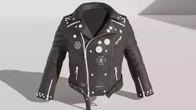 Leather jacket mid-Poly 