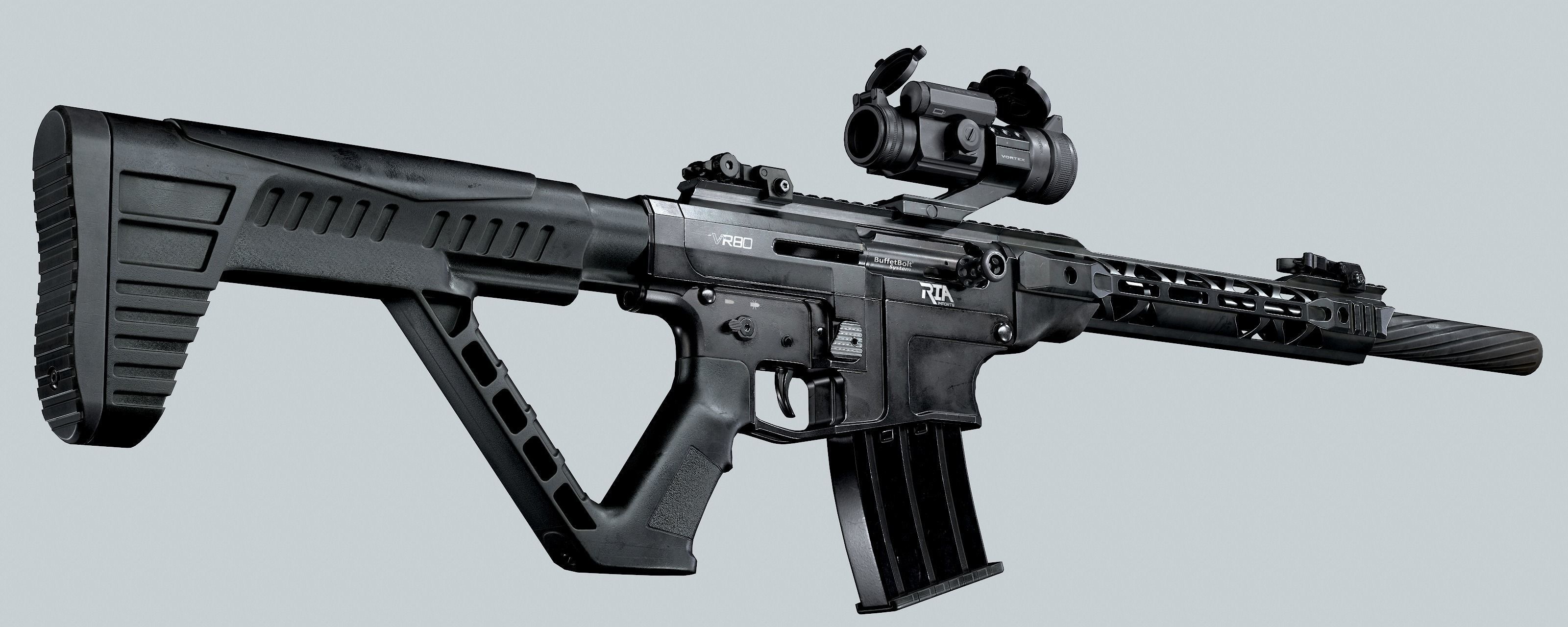 RIA VR80 shotgun Low-poly 3D model_5