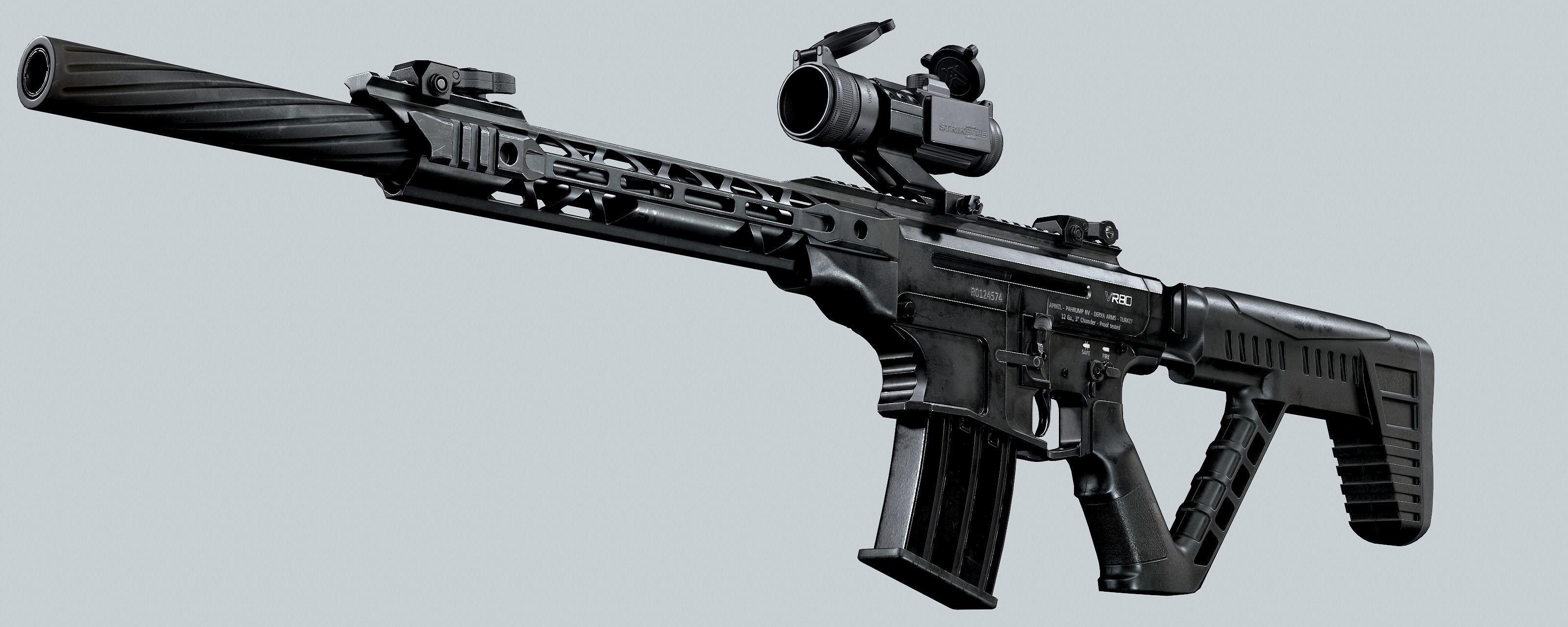 RIA VR80 shotgun Low-poly 3D model_4