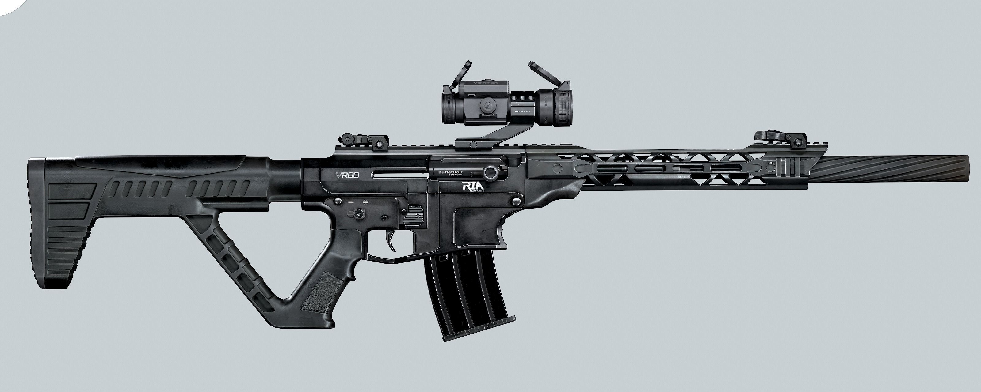 RIA VR80 shotgun Low-poly 3D model_8