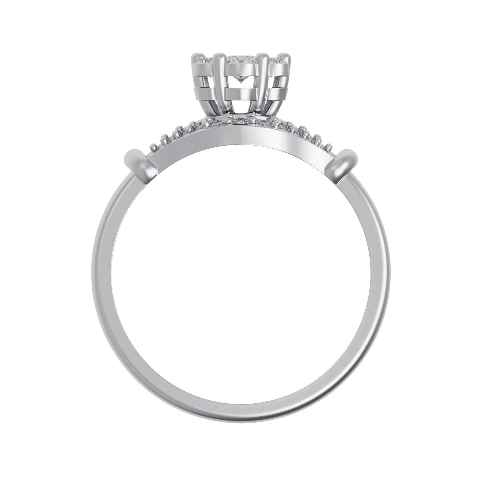 Diamond ring Knot 3D print model_5