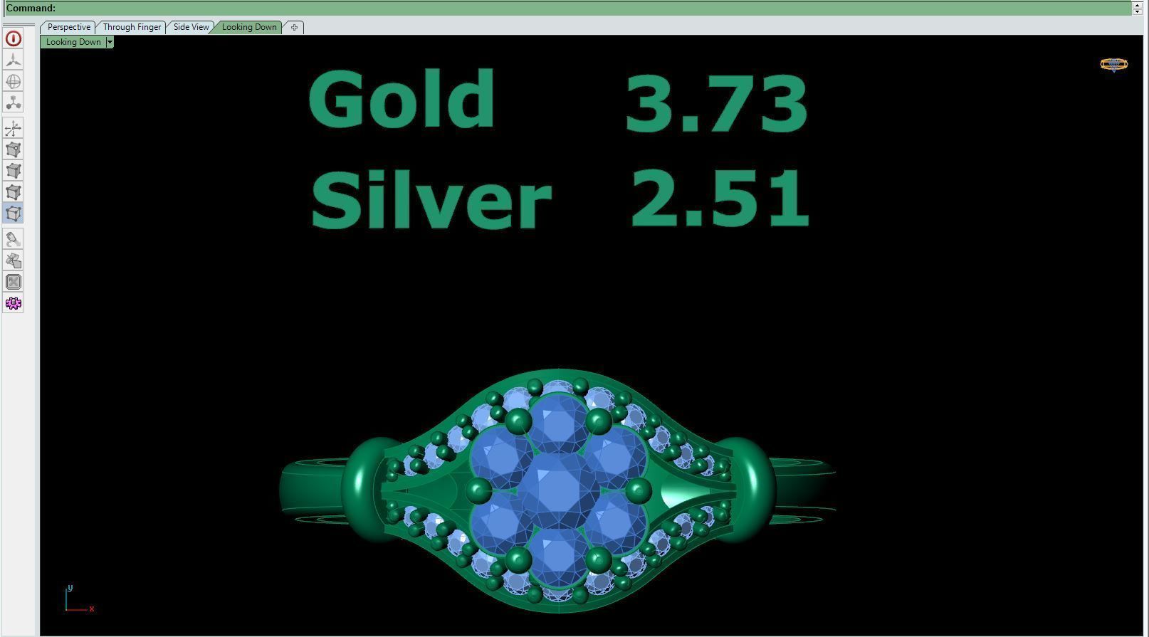 Diamond ring Knot 3D print model_12