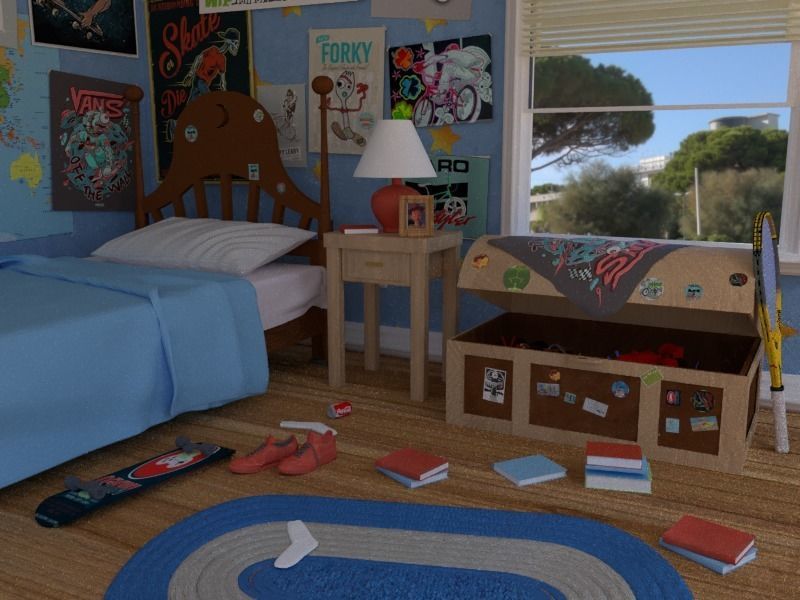  Andys room  - Part 2 3D model_9