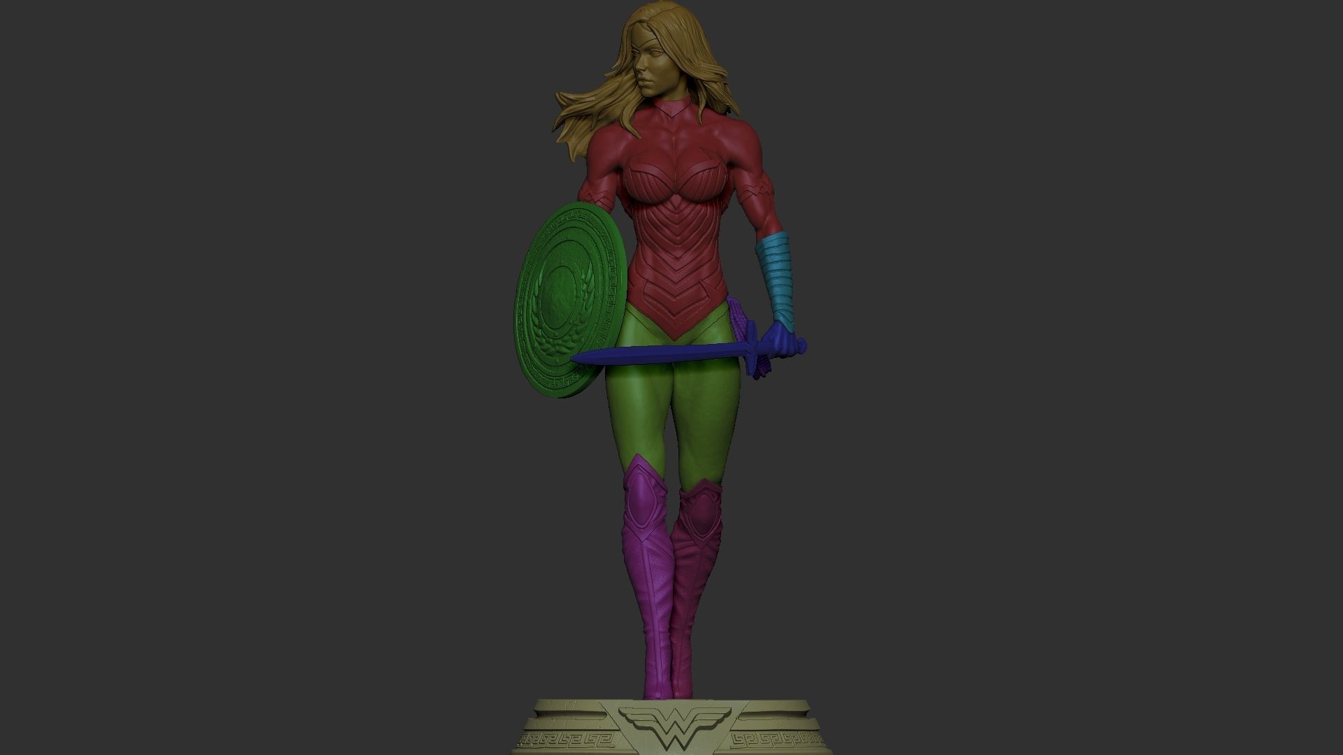 Wonder Woman Model 1 3D Print 3D print model_8
