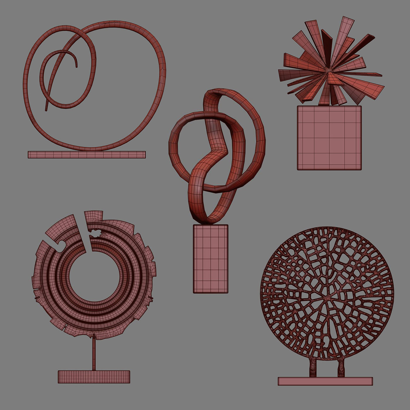 Abstract Sculptures 02 3D model_6