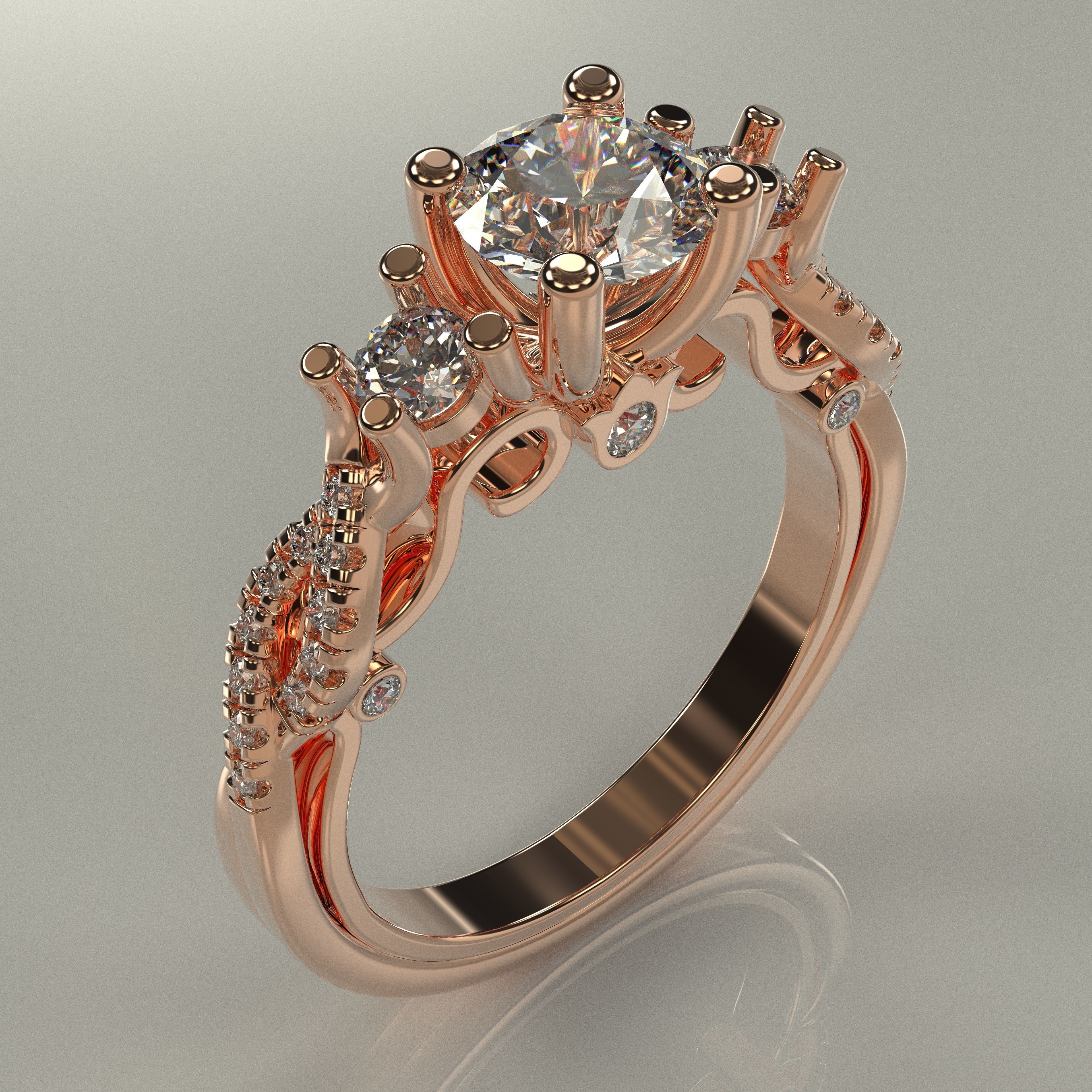 Engagament ring printable 3D print model_1