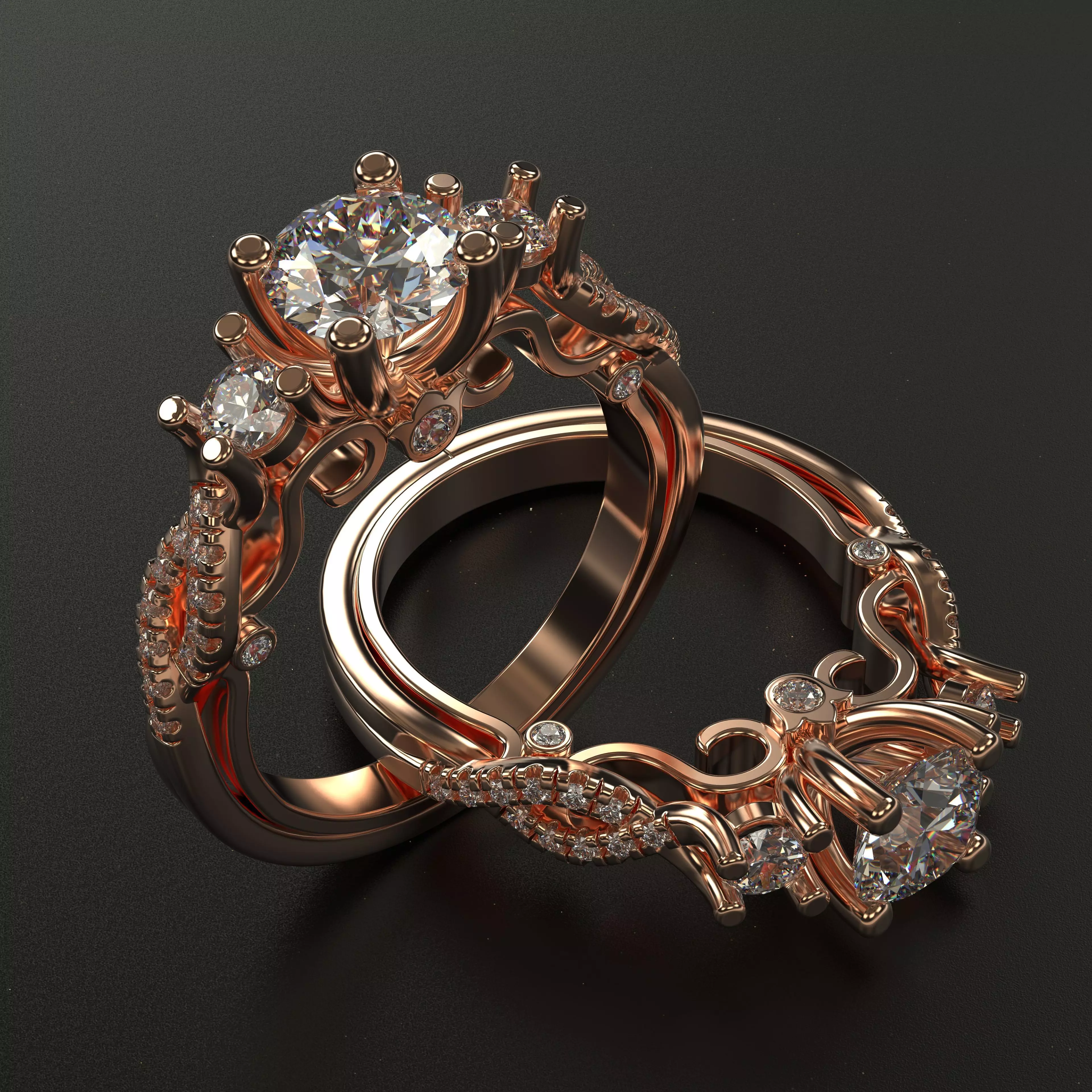 Engagament ring printable 3D print model_0