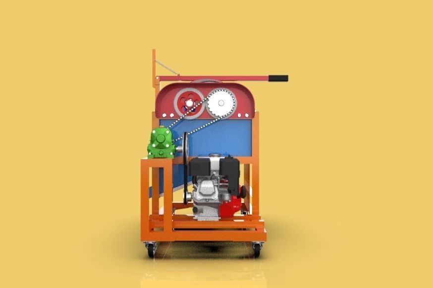 COCONUT PEELER DEHUSKING MACHINE 3D model_7