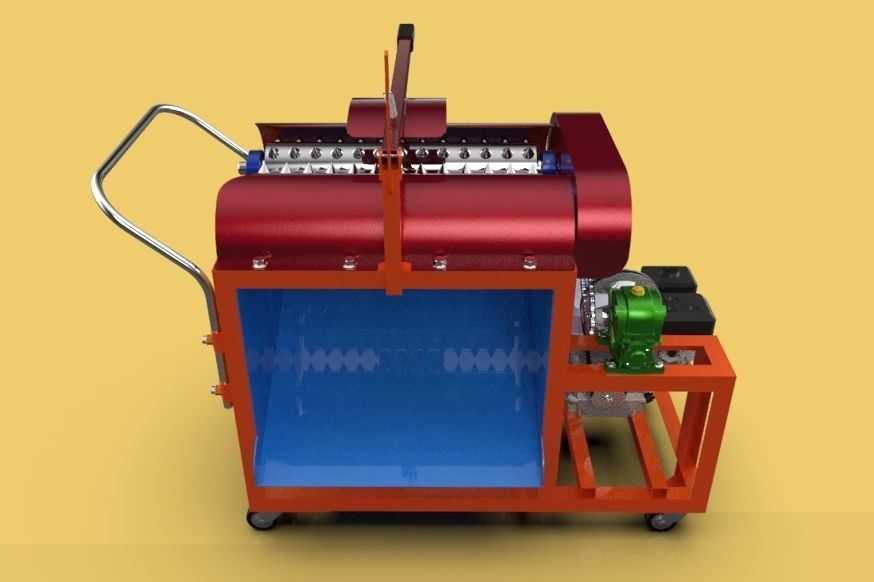 COCONUT PEELER DEHUSKING MACHINE 3D model_1