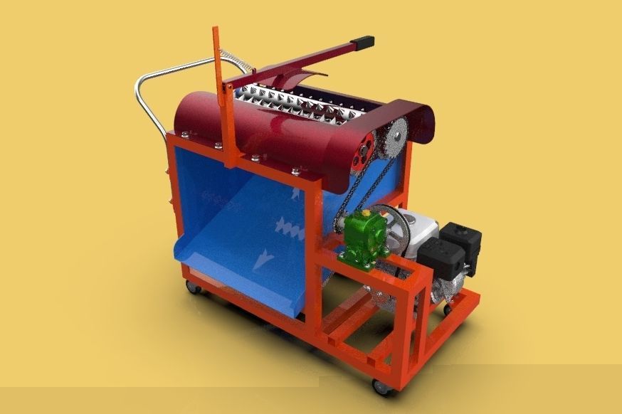 COCONUT PEELER DEHUSKING MACHINE 3D model_4