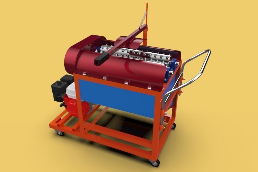 COCONUT PEELER DEHUSKING MACHINE 3D model_2