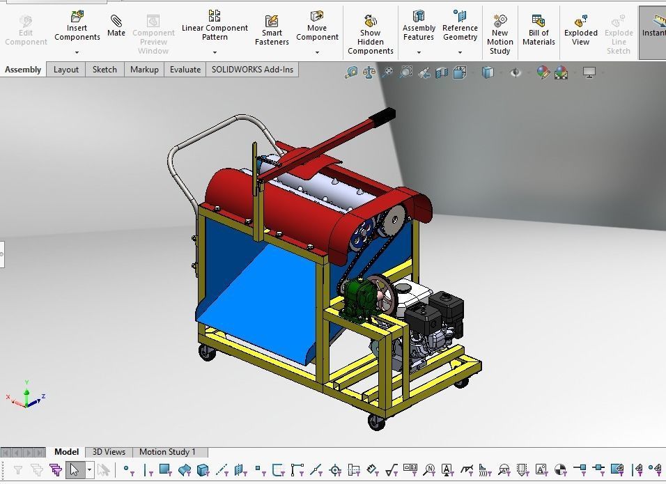 COCONUT PEELER DEHUSKING MACHINE 3D model_10