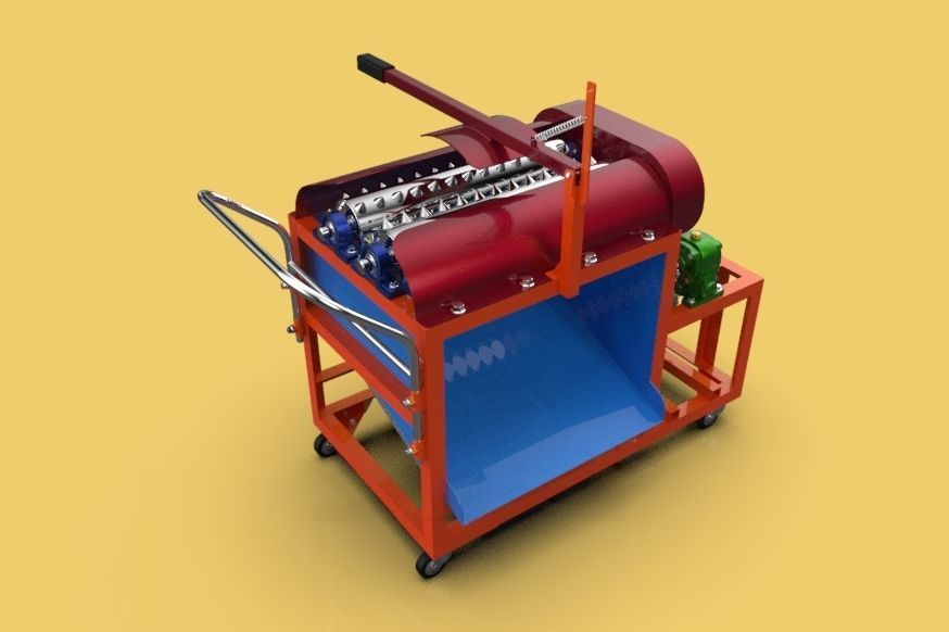 COCONUT PEELER DEHUSKING MACHINE 3D model_5