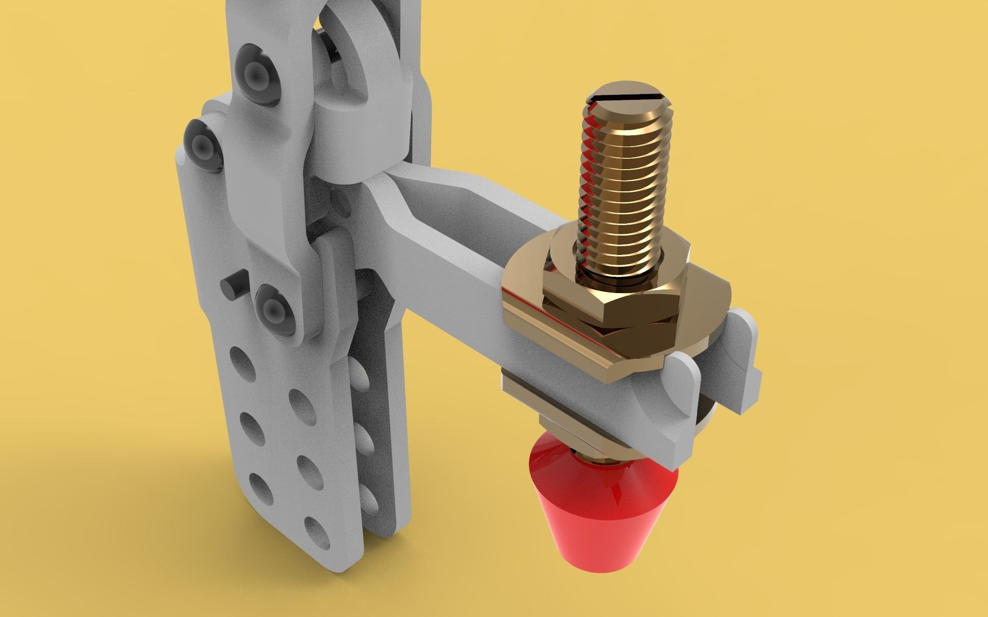 Vertical Hold Down Handle Toggle Clamp 3D model_6