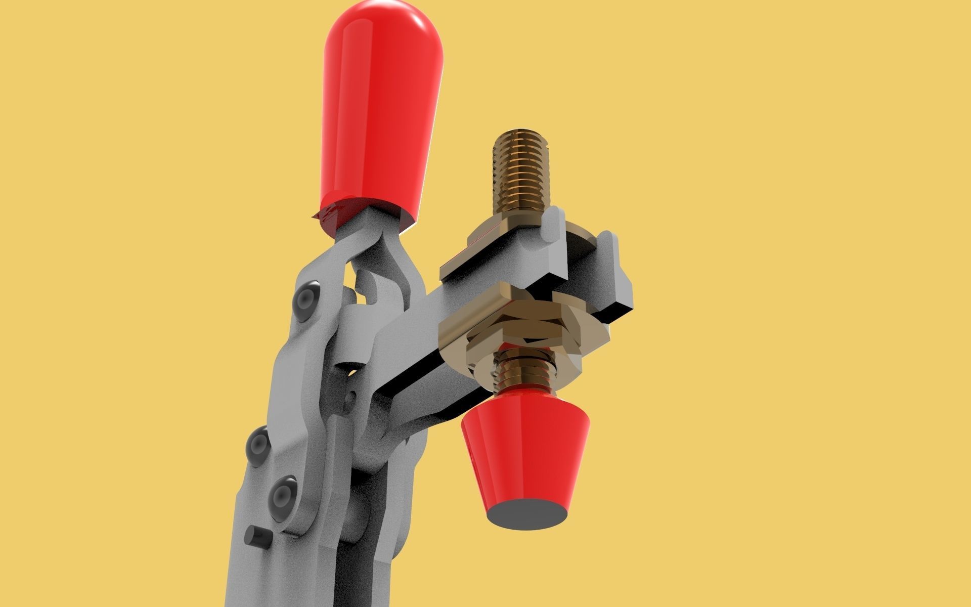 Vertical Hold Down Handle Toggle Clamp 3D model_5