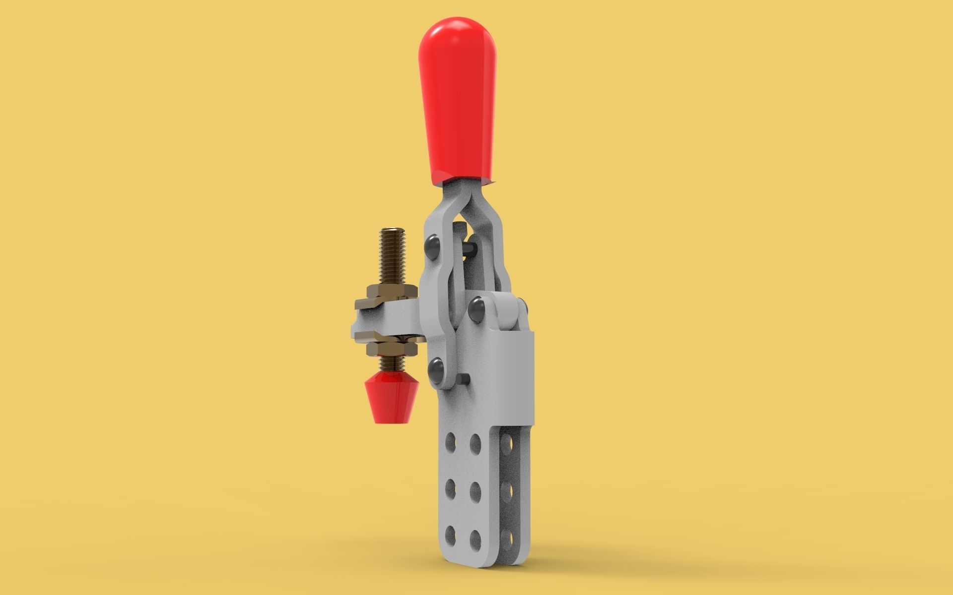 Vertical Hold Down Handle Toggle Clamp 3D model_3