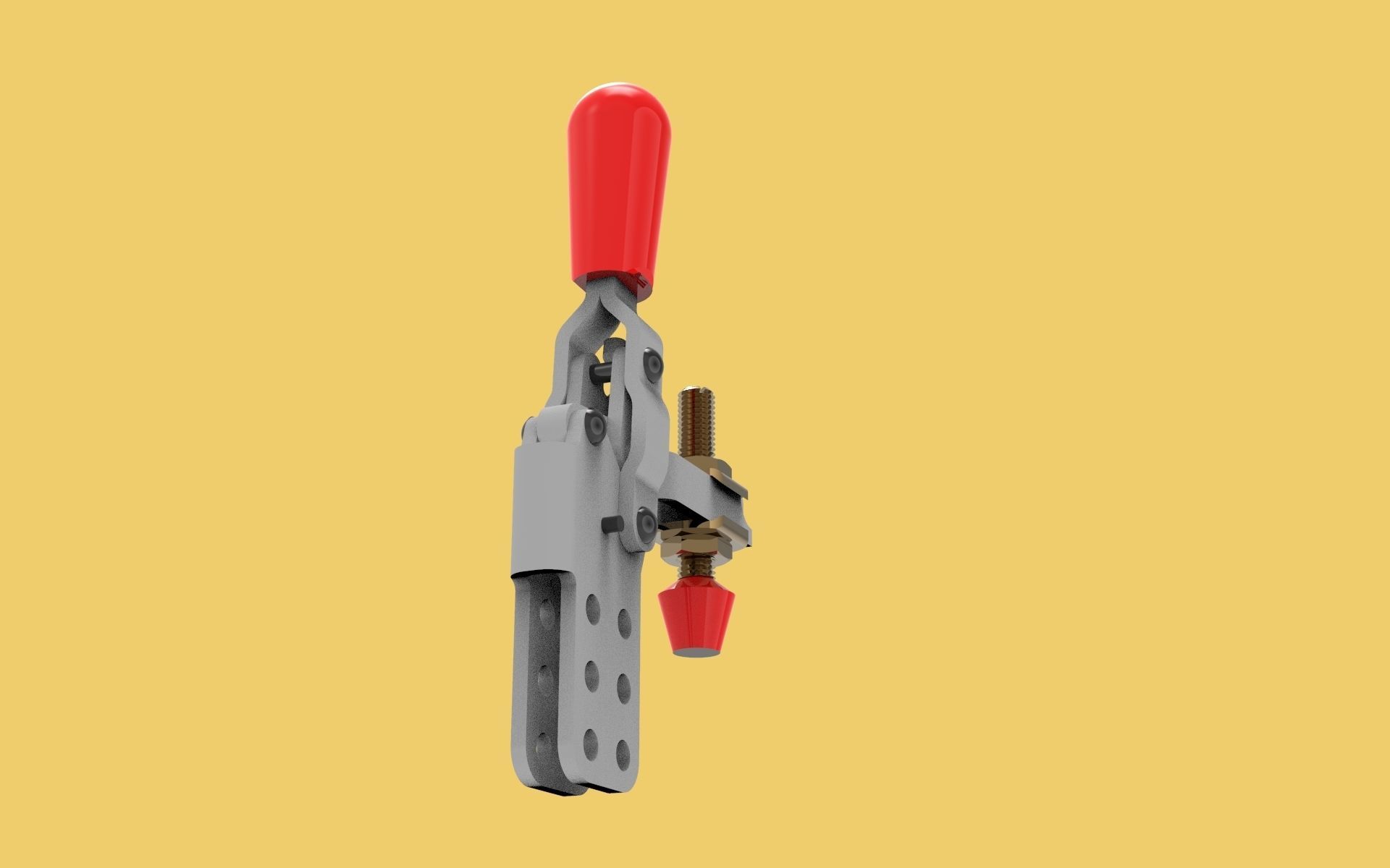 Vertical Hold Down Handle Toggle Clamp 3D model_2