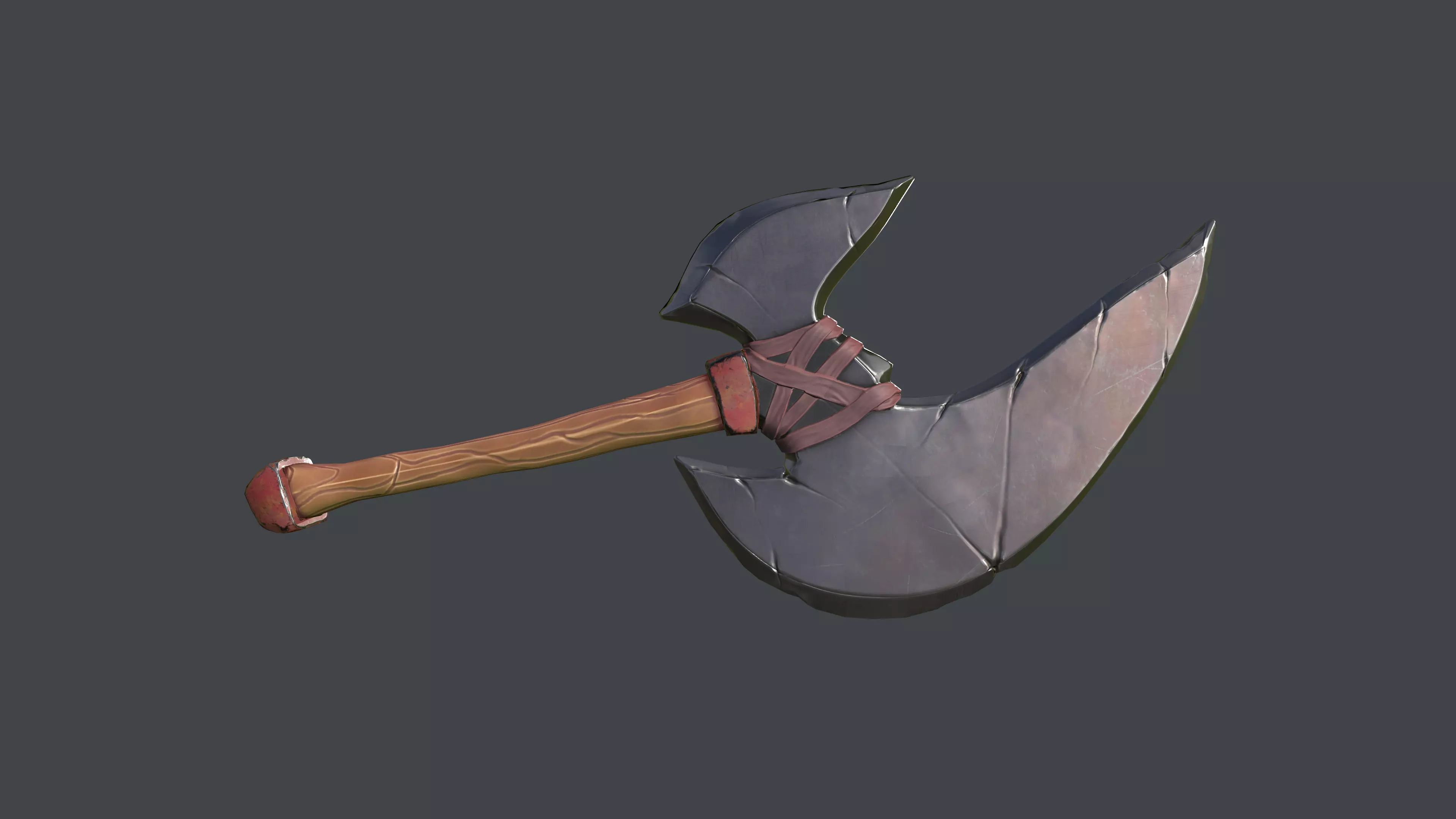 Stylized Big Axe Low-poly 3D model_0