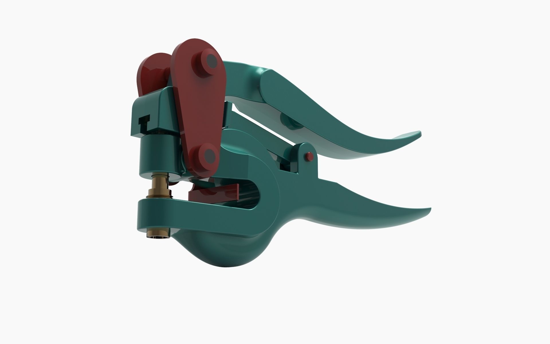 Single One Hole Punch Machine 3D model_4