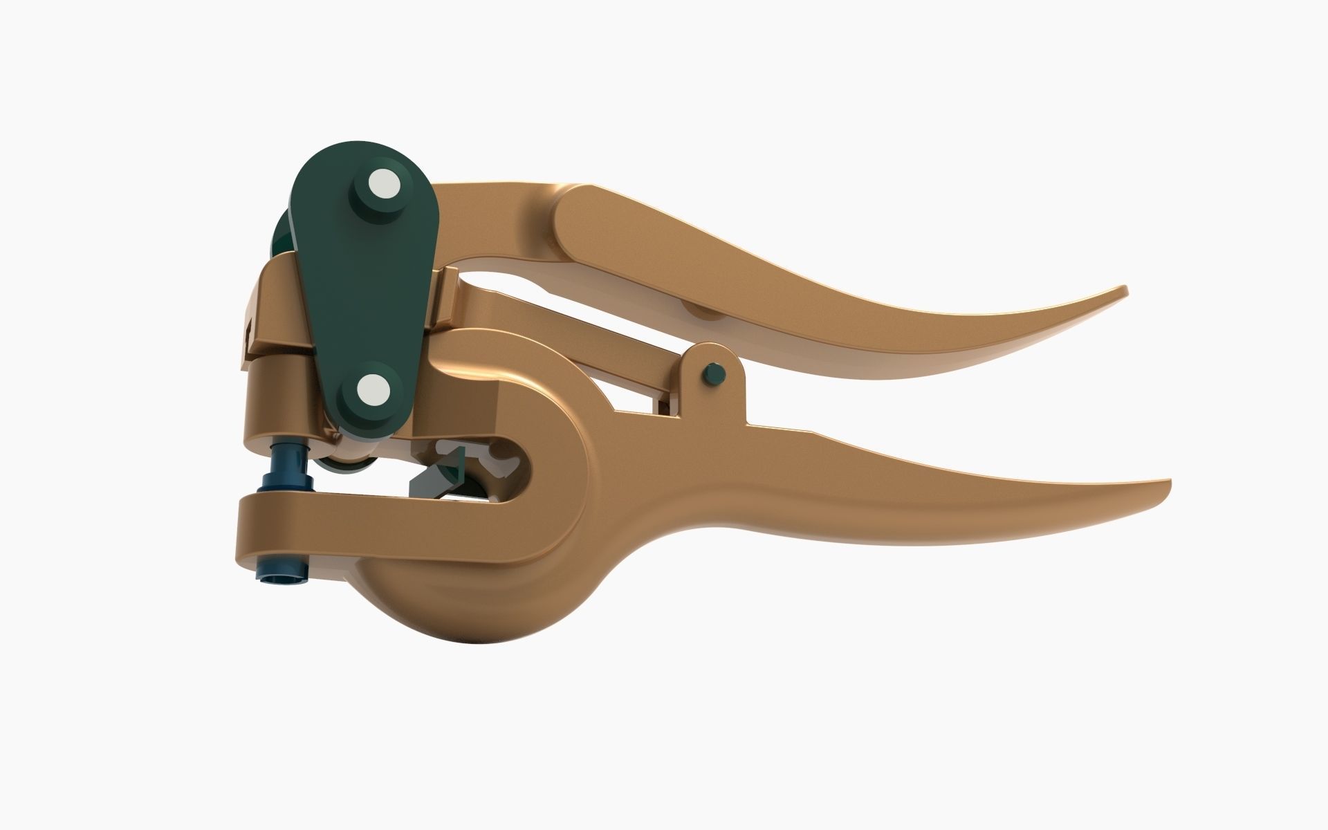 Single One Hole Punch Machine 3D model_2